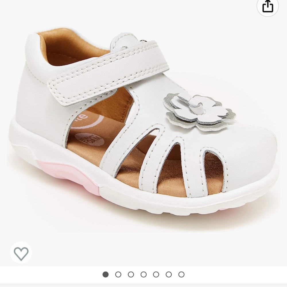 Stride Rite Eleni white sandal, size 4XW, worn once